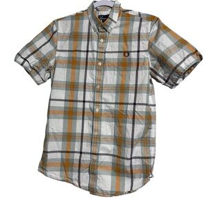 Fred Perry Plaid Button-Down Shirt – Men’s Small Preppy Heritage Classic